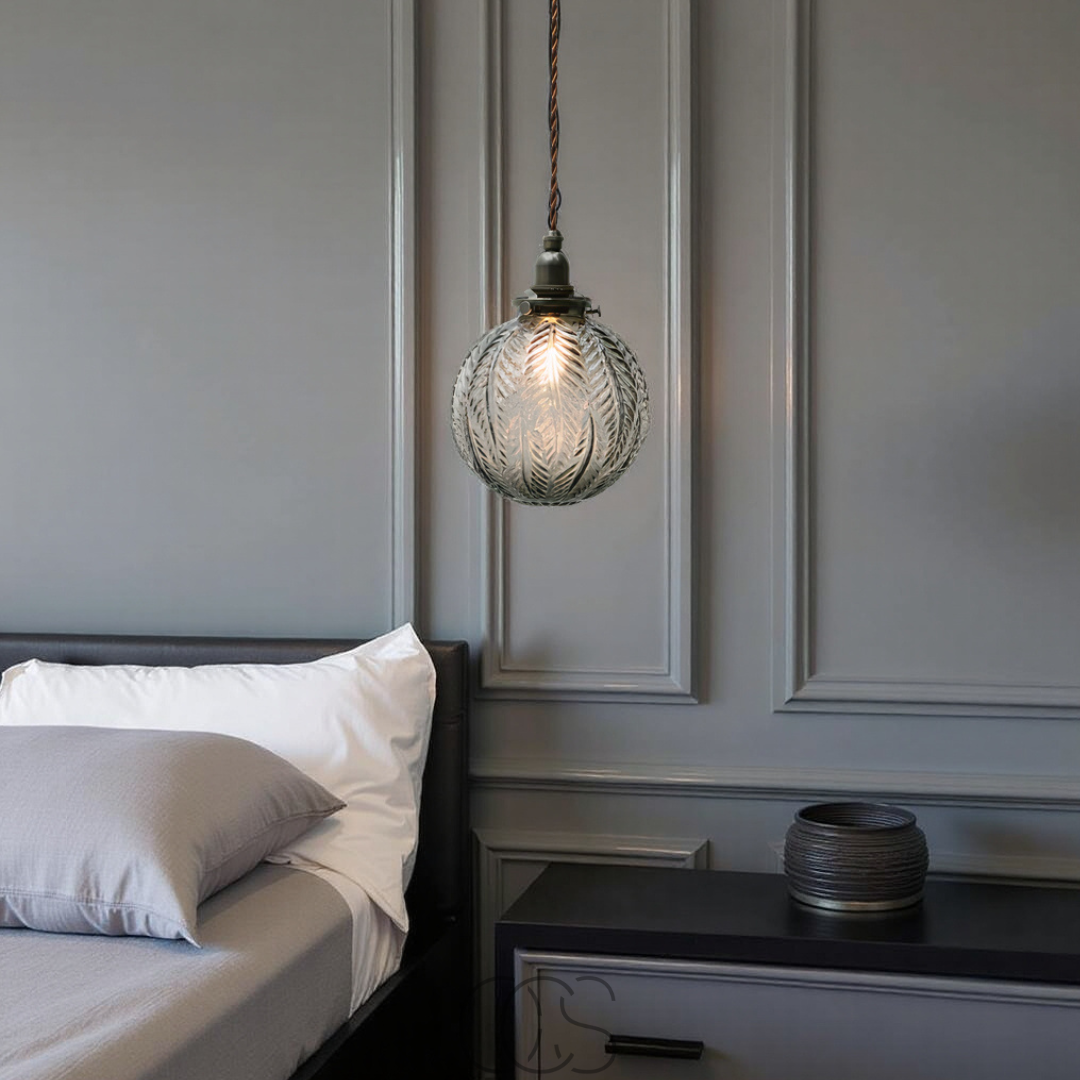 Norroe - Round Pendant Lamp Glass - Smoke Color