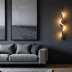 Norroe - Lampada da parete LED sottile - Alluminio nero