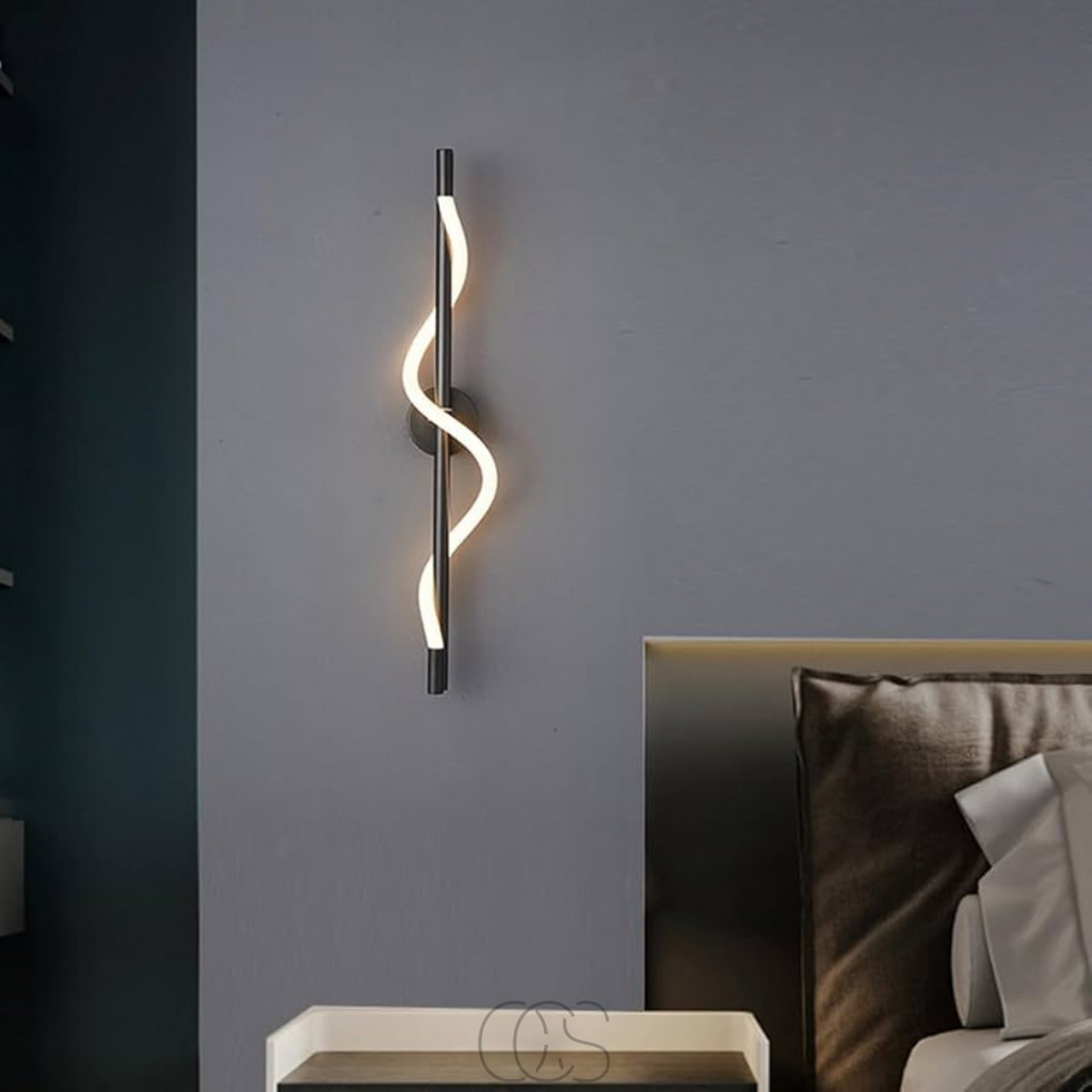 Norroe - Lampada da parete LED sottile - Alluminio nero