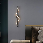 Norroe - Lampada da parete LED sottile - Alluminio nero