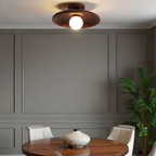 Norroe - Lampada da soffitto in noce - Lampada da soffitto di lusso in legno