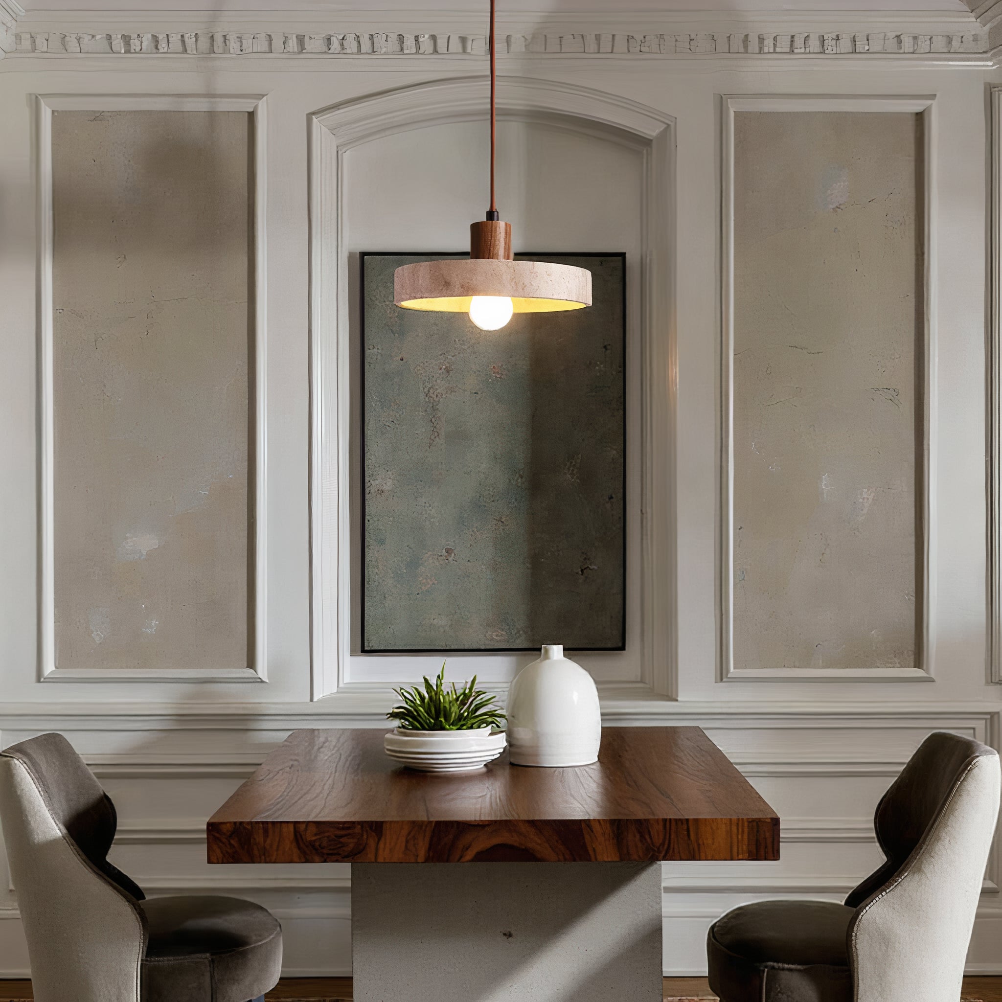 Norroe - pendant lamp in natural stone - Unique & Adjustable