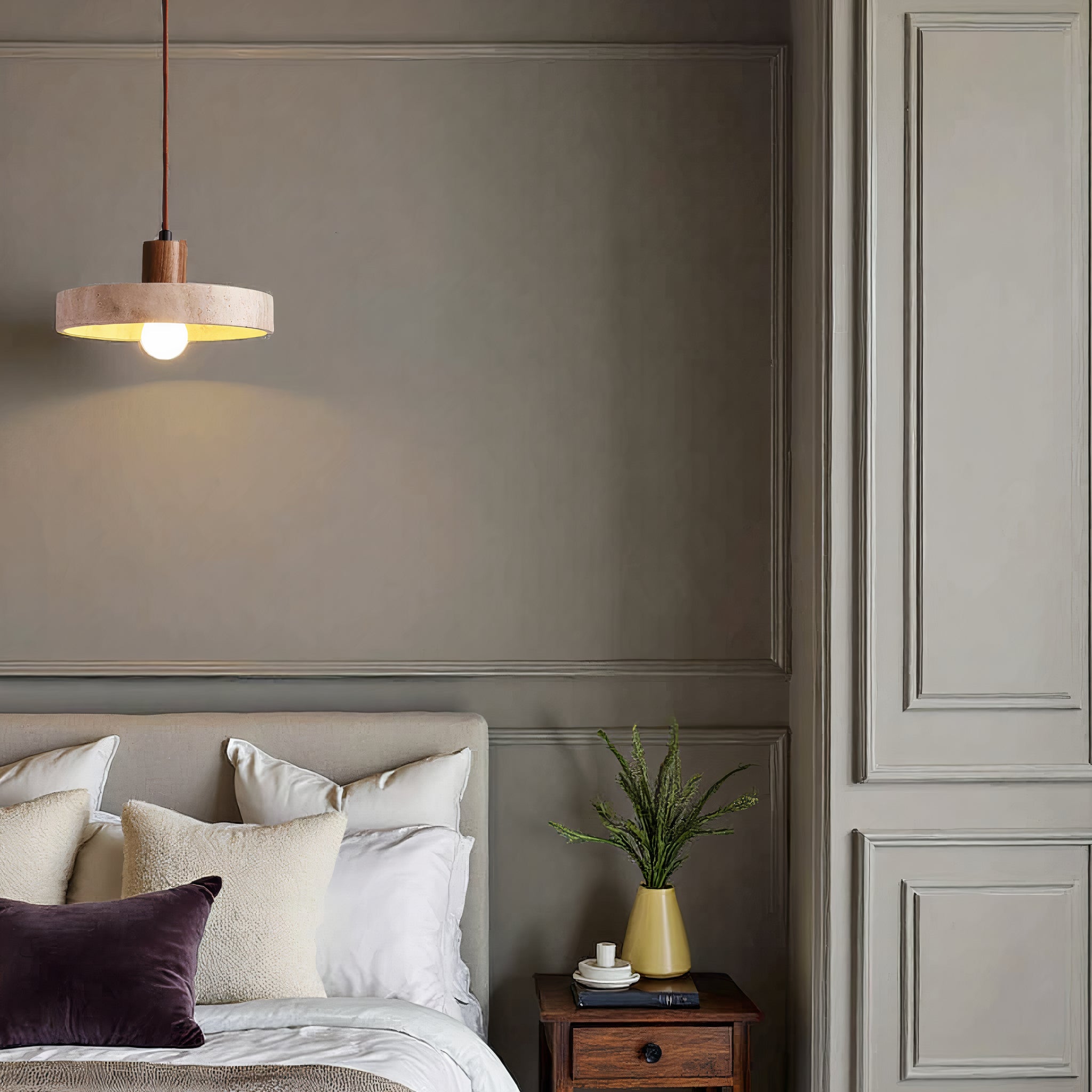 Norroe - pendant lamp in natural stone - Unique & Adjustable