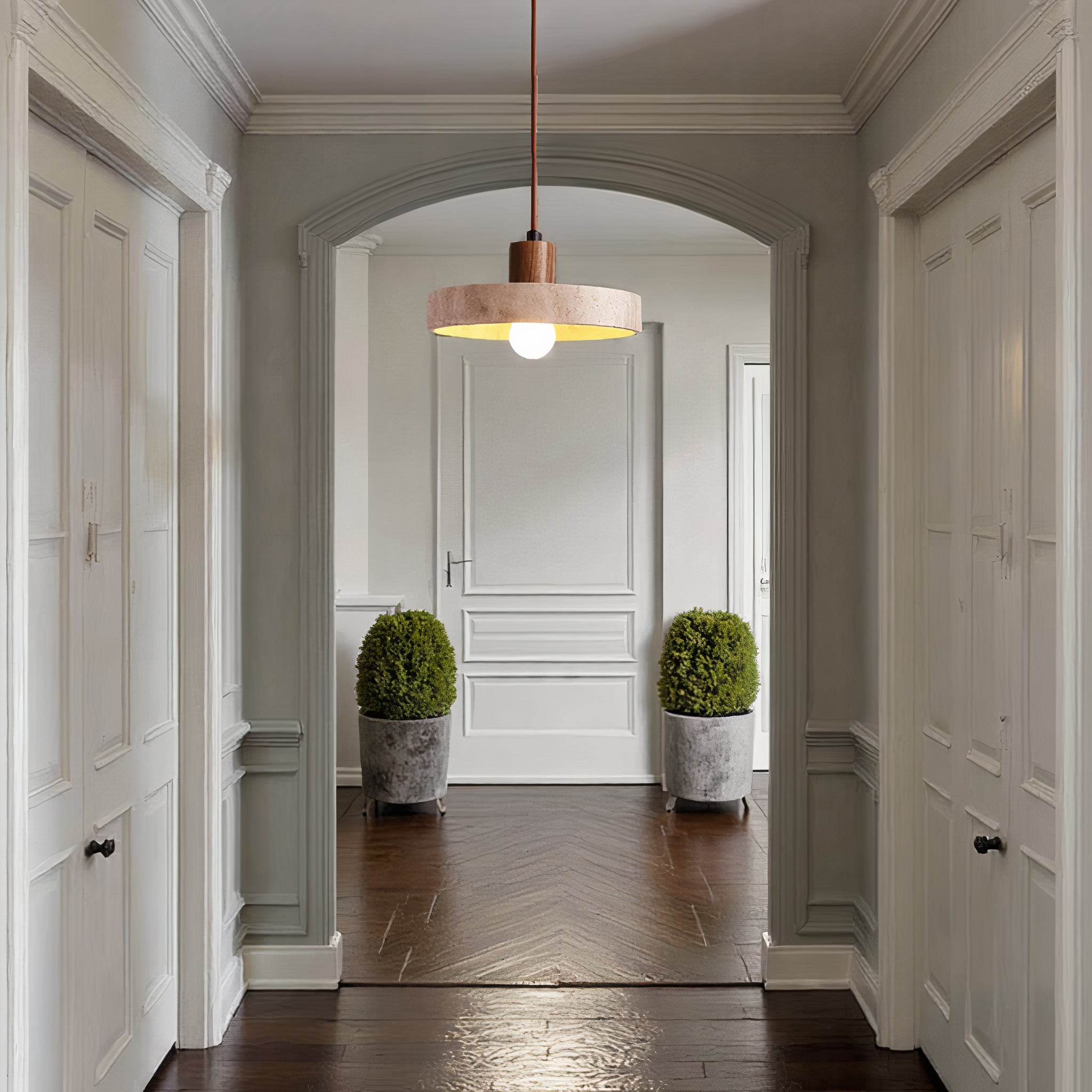 Norroe - pendant lamp in natural stone - Unique & Adjustable