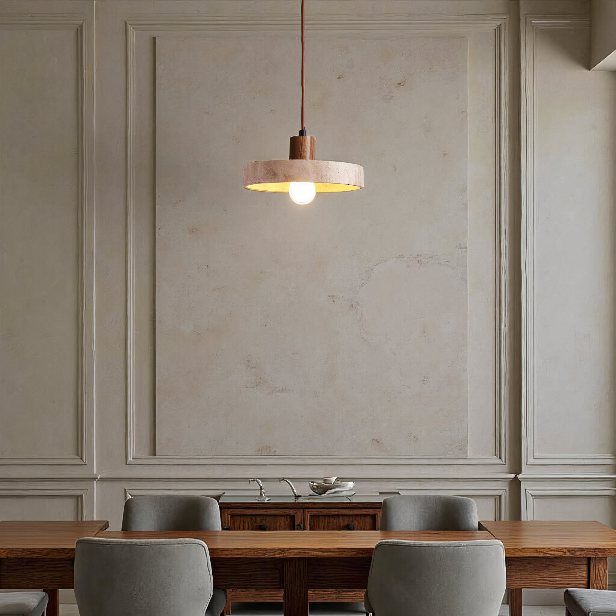 Norroe - pendant lamp in natural stone - Unique & Adjustable