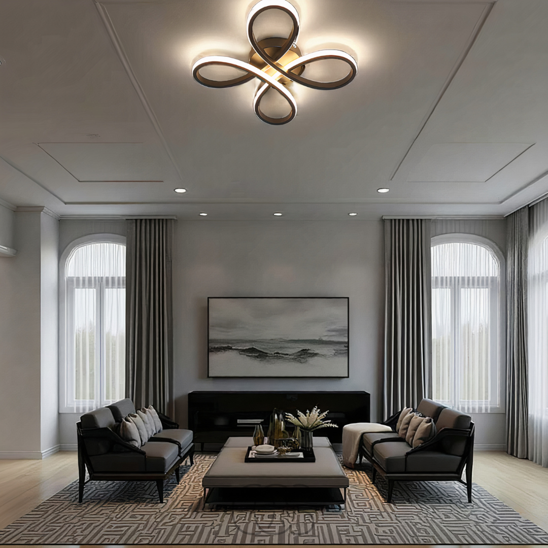 Norroe – Ceiling lamp LED Klaver – Modern design with atmospheric dimming function
