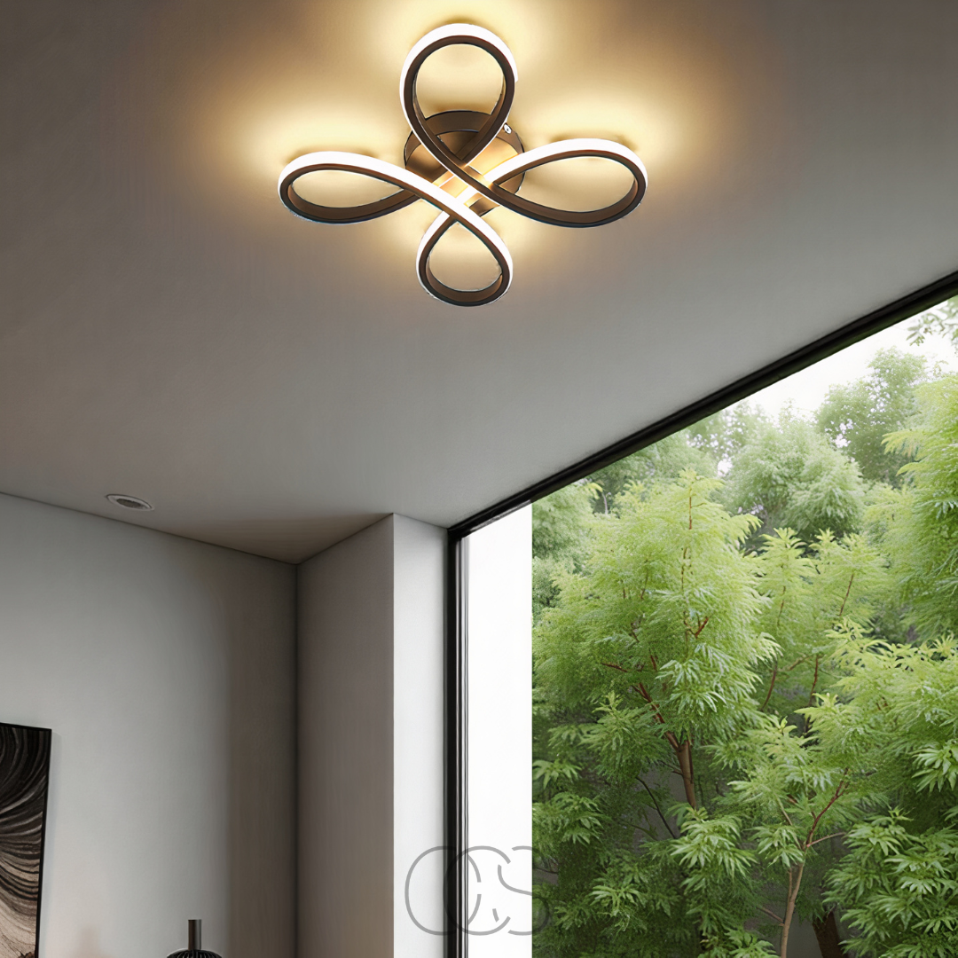 Norroe – Ceiling lamp LED Klaver – Modern design with atmospheric dimming function