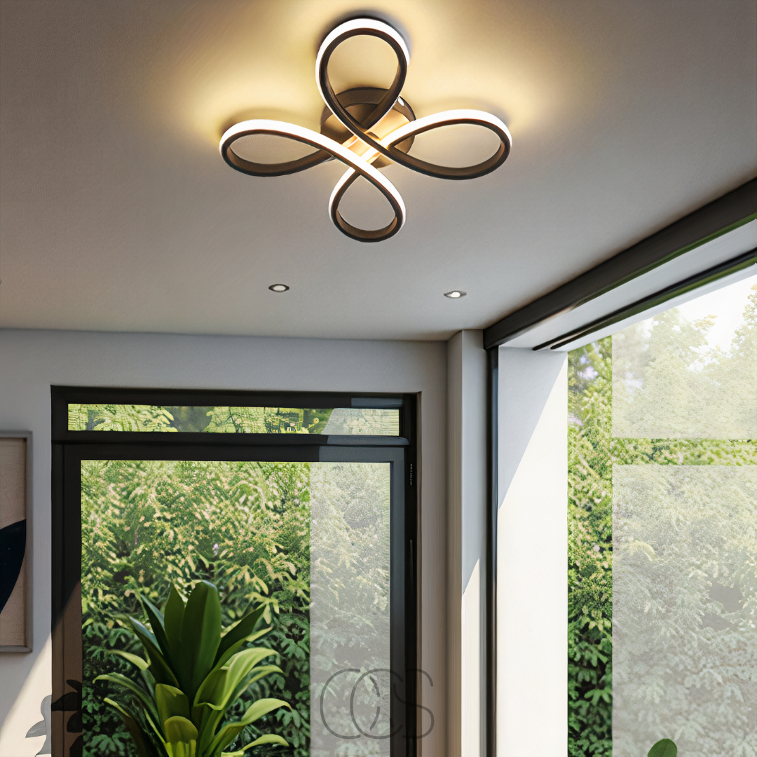 Norroe – Ceiling lamp LED Klaver – Modern design with atmospheric dimming function