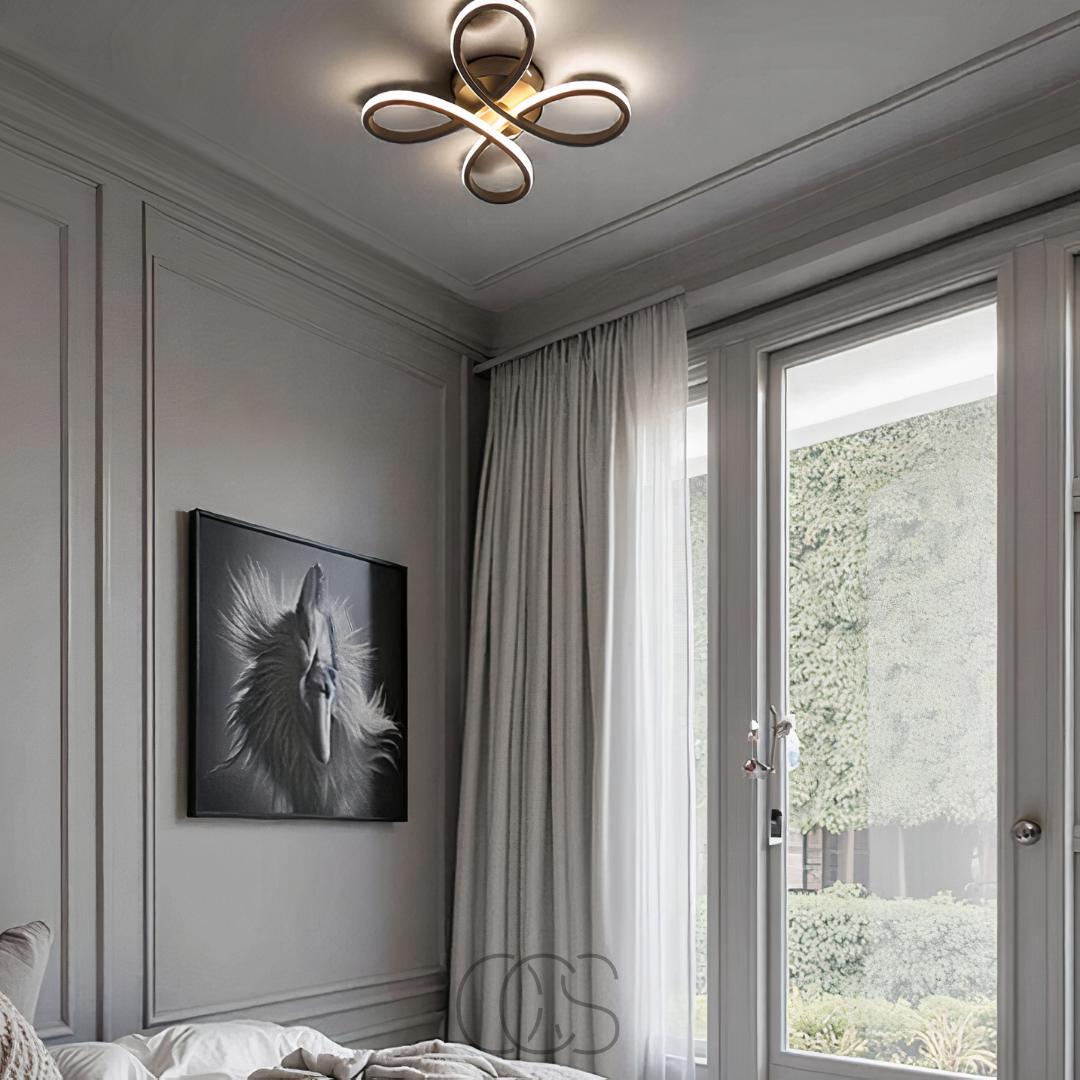 Norroe – Ceiling lamp LED Klaver – Modern design with atmospheric dimming function