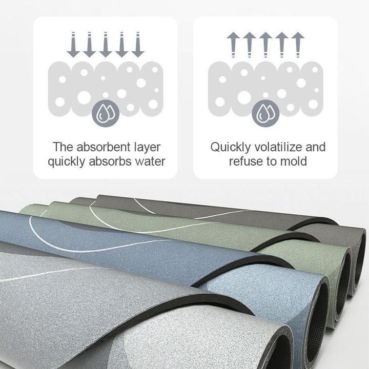 AquaCloud Quick Dry Bath Mat Ultra Absorbent for Bathroom