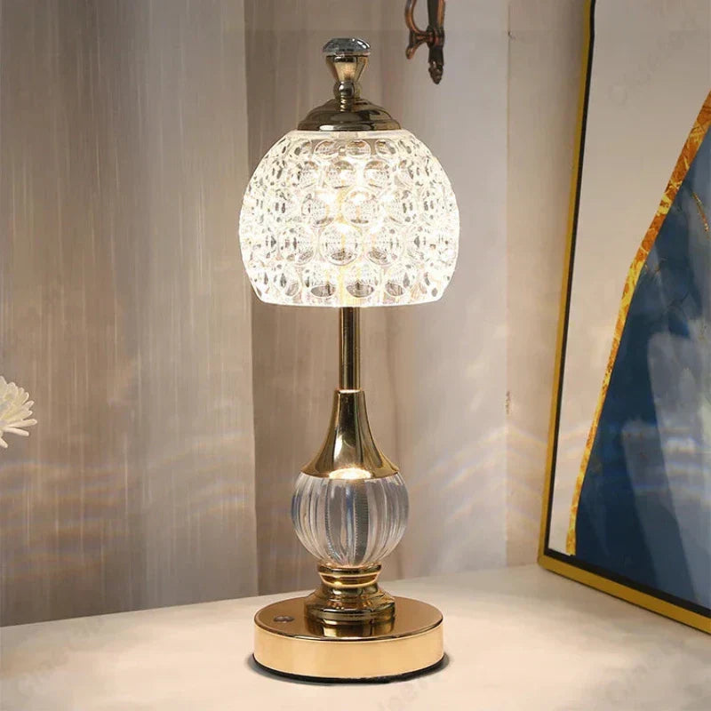 Table Lamp in Gold Glass