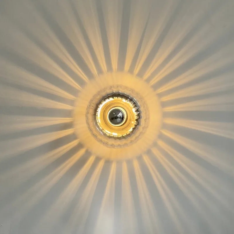 Iverra nordisk glass vegglampe for soverom og gang