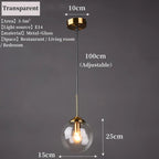 Liora Nordic Glass Pendant Light with Metal Fixture