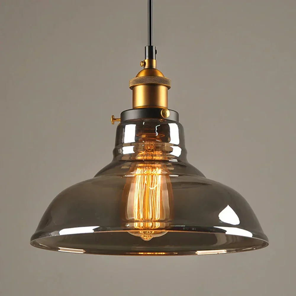 Aster Glass Pendant Light Retro Hanging Fixture for Homes