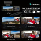 ZenDrive DuoCam 1080P WiFi Dash-kamera foran og interiør