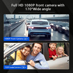 ZenDrive DuoCam 1080P WiFi Dash-kamera foran og interiør