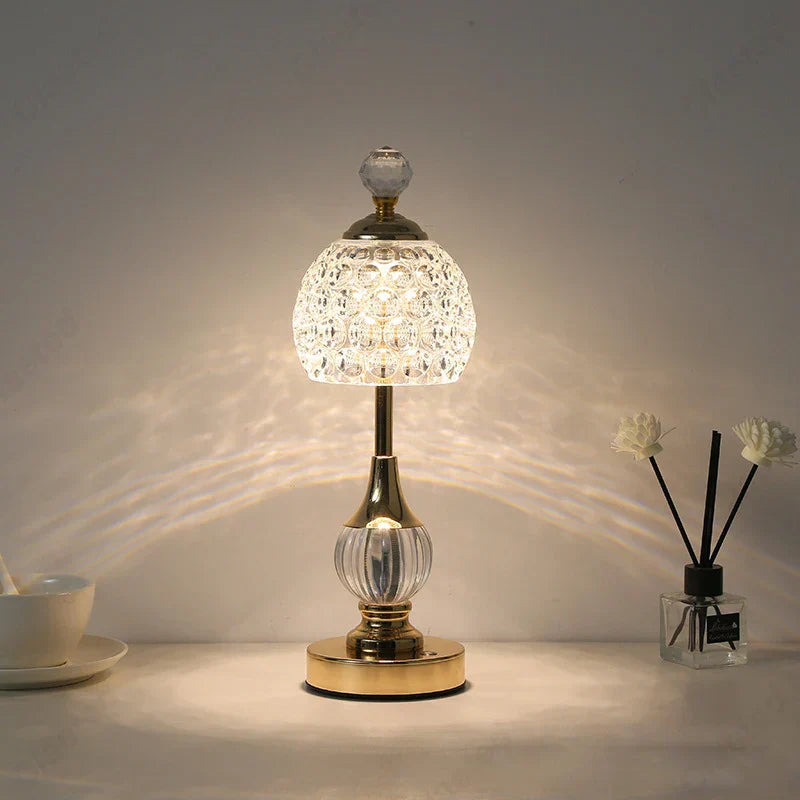 Table Lamp in Gold Glass