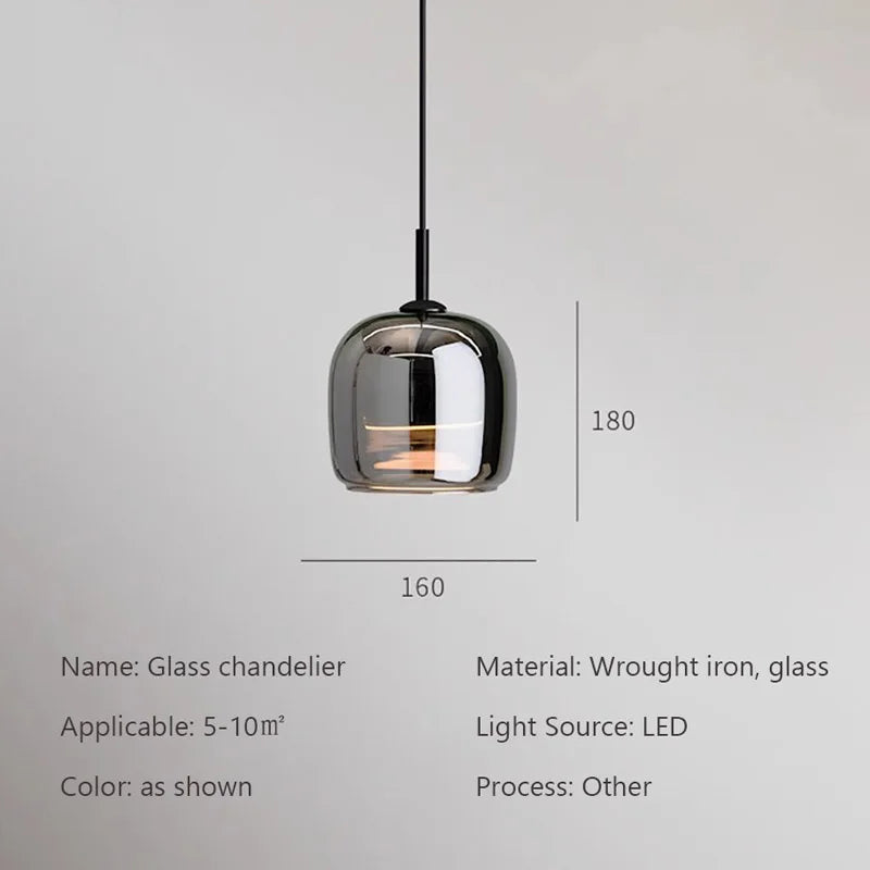 Lampadario a sospensione LED in vetro Arden moderno
