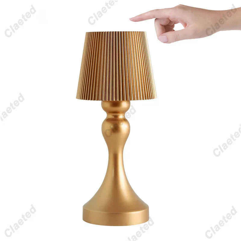 Lampada da comodino bianca ricaricabile Alera con controlli touch