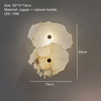 Marble LED Wall Lamp With Copper Accents Modern Sconce