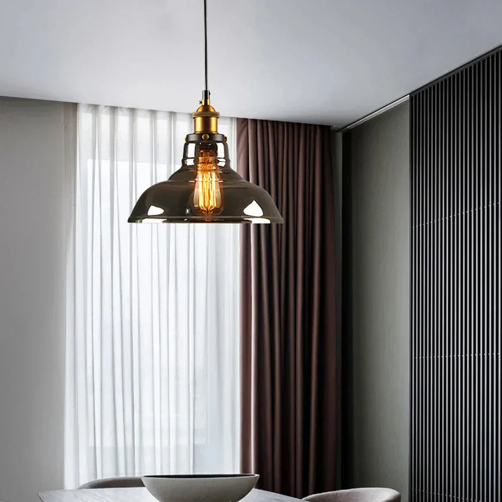 Aster Glass Pendant Light Retro Hanging Fixture for Homes