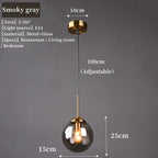 Liora Nordic Glass Pendant Light with Metal Fixture