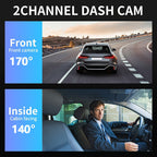 ZenDrive DuoCam 1080P WiFi Dash-kamera foran og interiør