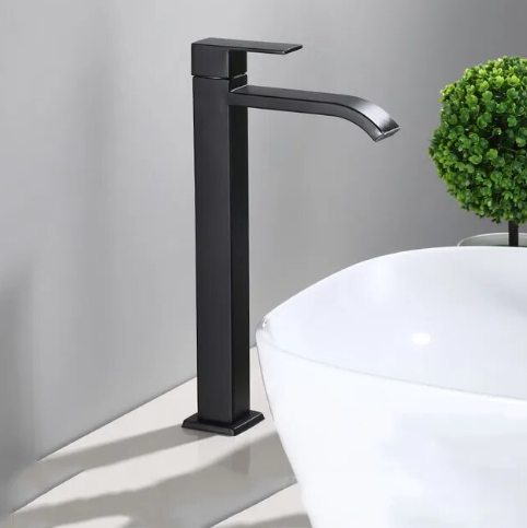 NoirFlow Matte Black Cold Water Fittings for Wash Basins