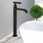 NoirFlow Matte Black Cold Water Fittings for Wash Basins