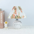 Blue Pleated Table Lamp in Modern Vintage Style