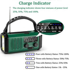 Vastara Solar Hand Crank Emergency Radio NOAA Power Bank