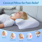 NovaRest 2-In-1 Memory Foam Orthopedic Cervical Pillow