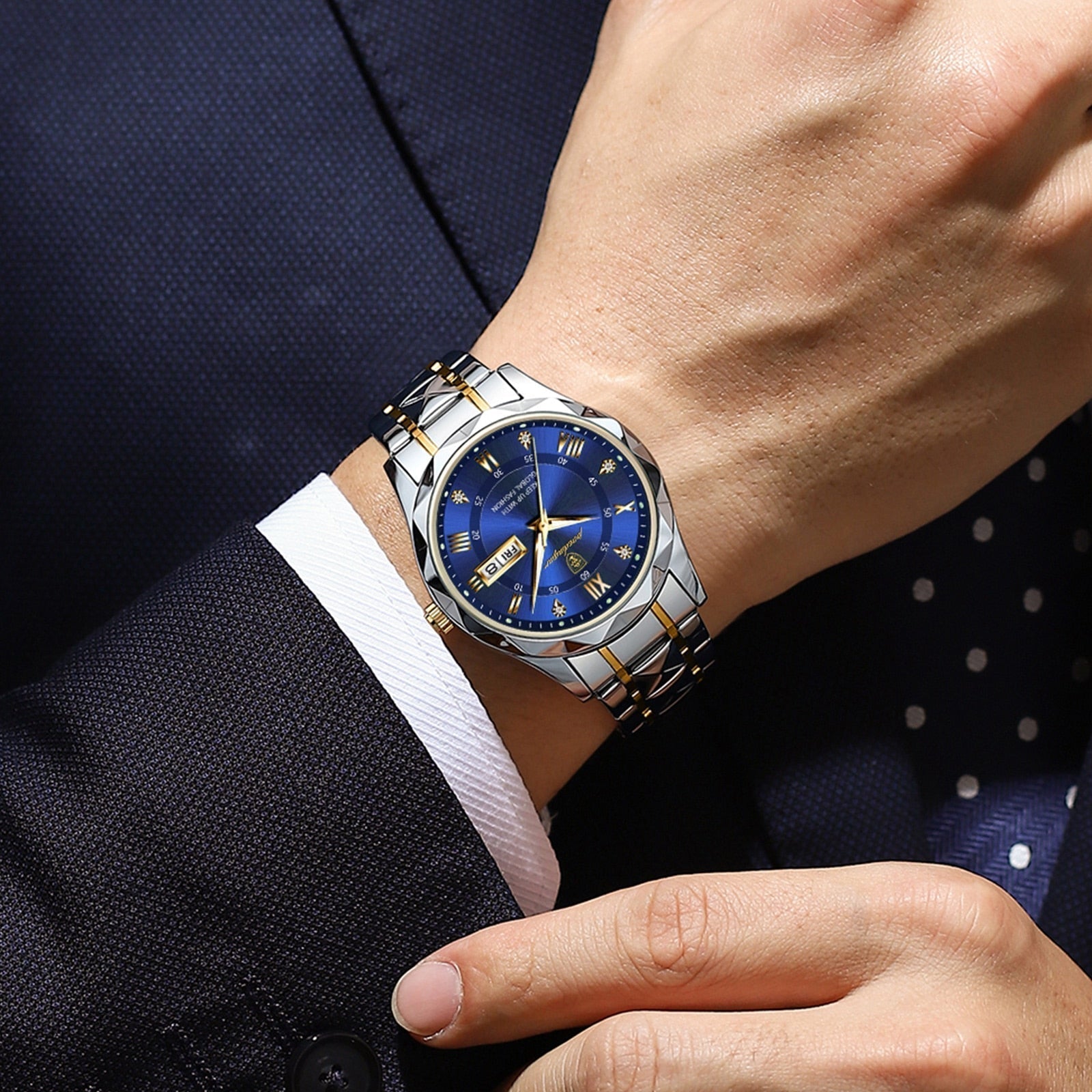 Rustfritt stål herrearmbåndsur fra Varronex tidløst design