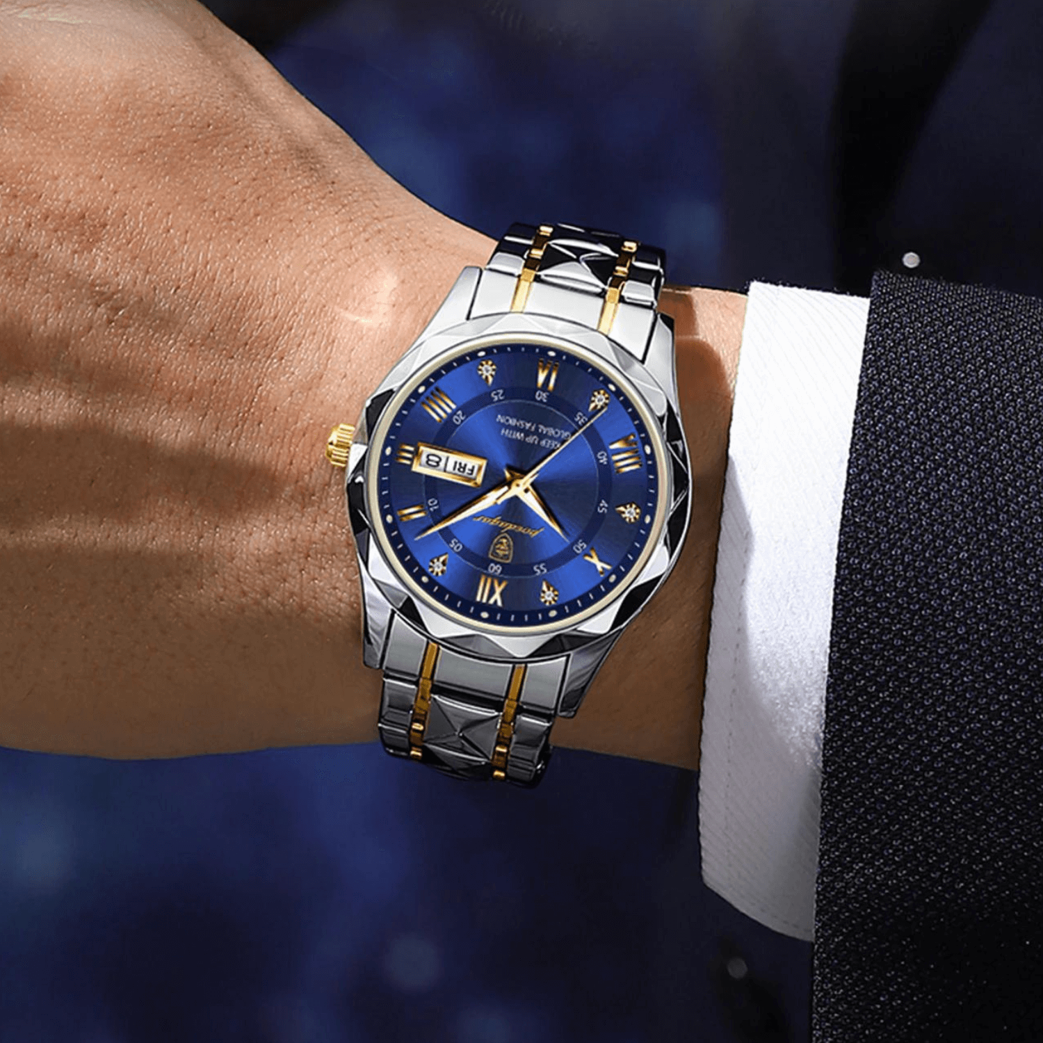 Rustfritt stål herrearmbåndsur fra Varronex tidløst design