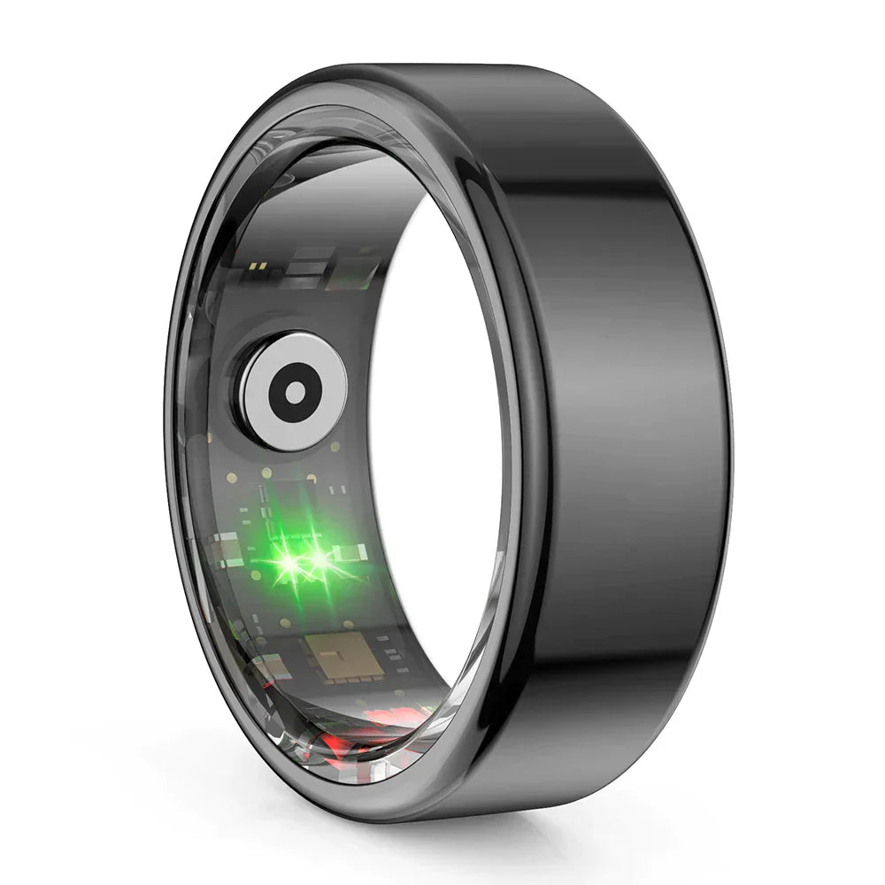 Nexara Titanium Health Ring — Heart Rate & SpO2 Monitor
