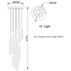 DripSpark Kristall Anhängerlampe mit warmem Goldglanz