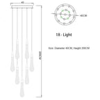 DripSpark Kristall Anhängerlampe mit warmem Goldglanz