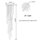 DripSpark Kristall Anhängerlampe mit warmem Goldglanz