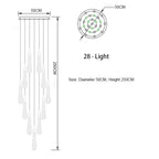 DripSpark Kristall Anhängerlampe mit warmem Goldglanz