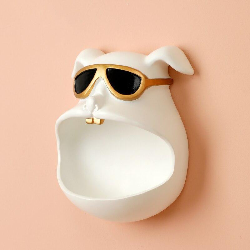 Kairoa | Wandorganizer Hond Standbeeld Met Wijd Open Mond