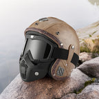 RadialRidge Retro 3/4 Helmet DOT ECE Certified Vintage