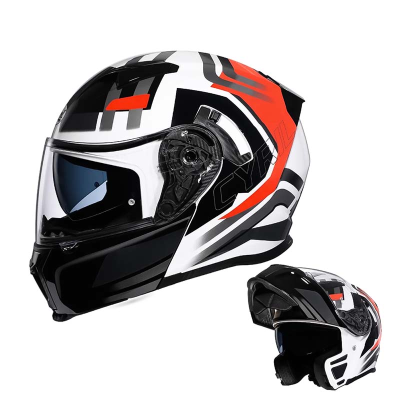NovaGuard Dual Visor Flip-Up Helmet DOT and ECE Certified
