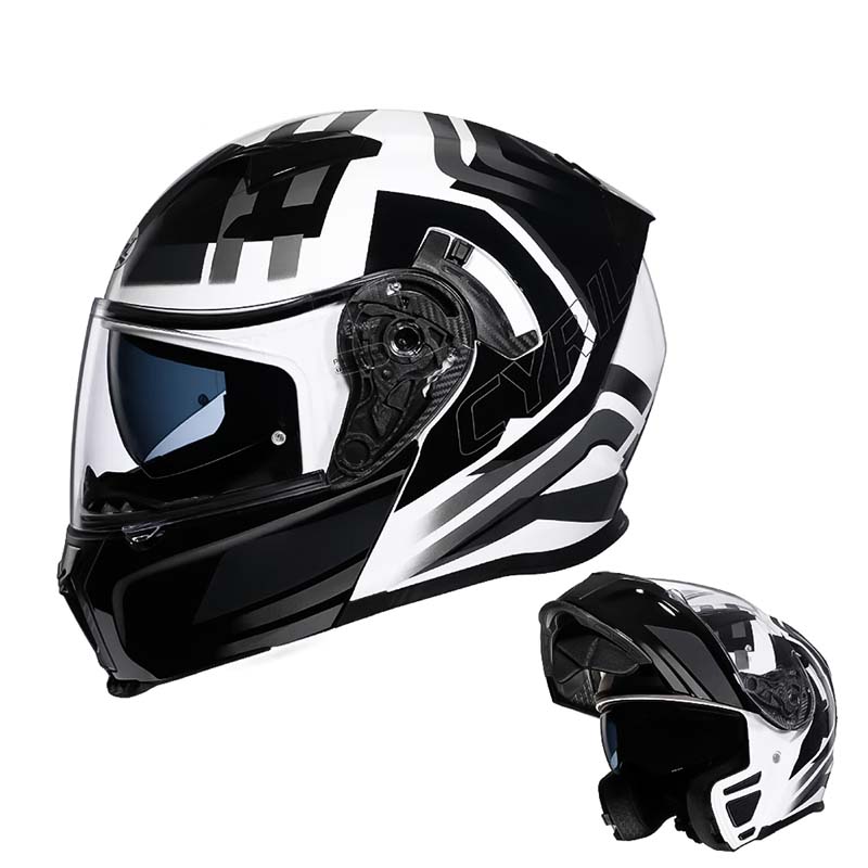 NovaGuard Dual Visor Flip-Up Helmet DOT and ECE Certified