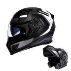 NovaGuard Dual Visor Flip-Up Helmet DOT and ECE Certified