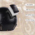 RadialRidge Retro 3/4 Helmet DOT ECE Certified Vintage