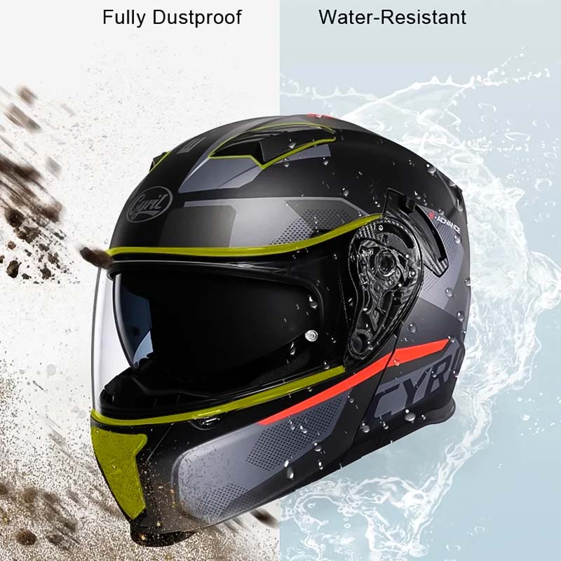 NovaGuard Dual Visor Flip-Up Helmet DOT and ECE Certified