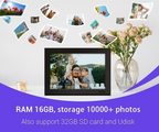 LuminaVista 10,1-tommers WiFi-fotoframe med 1080P-berøring