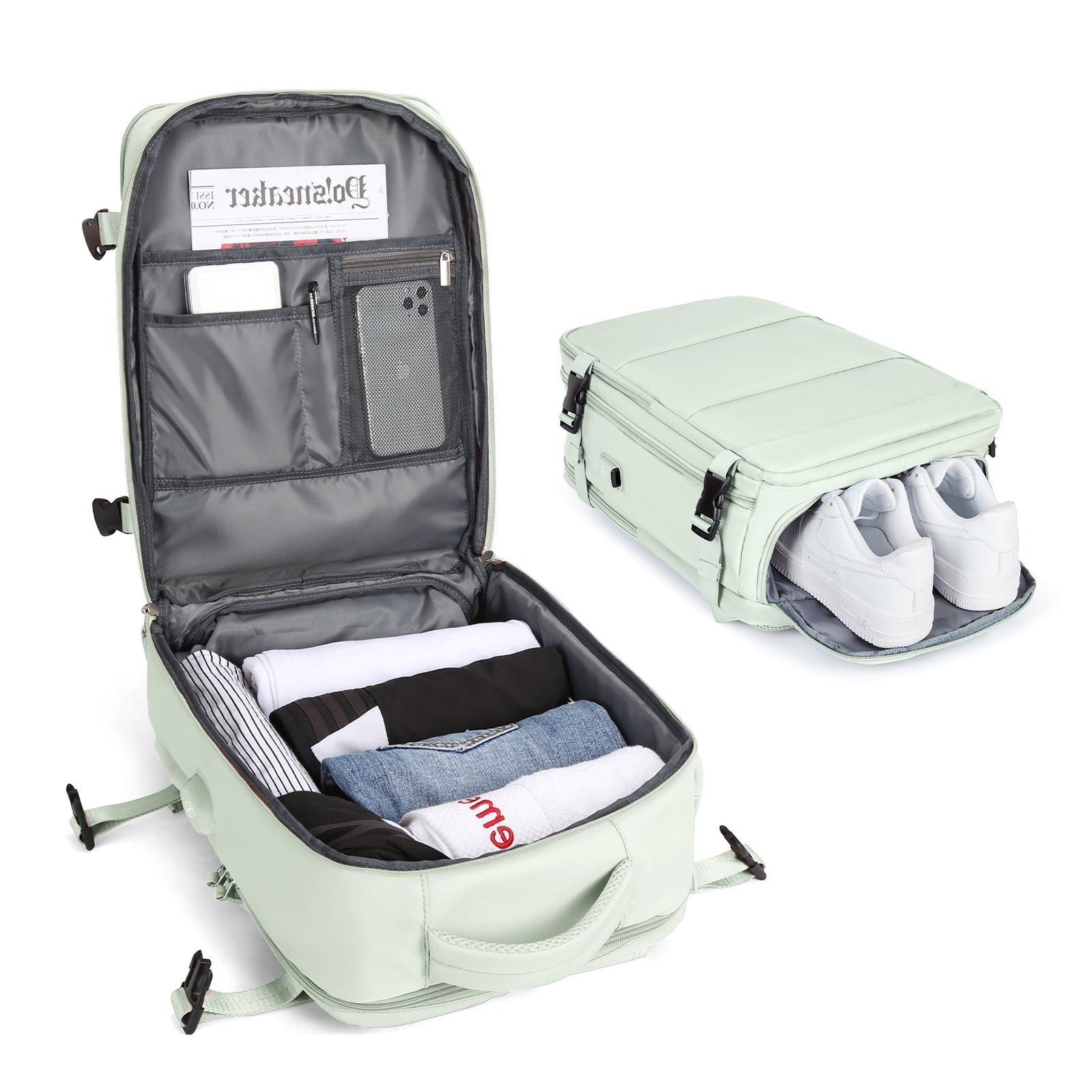 Voyanta Smart Expandable Travel Backpack for Women and Men