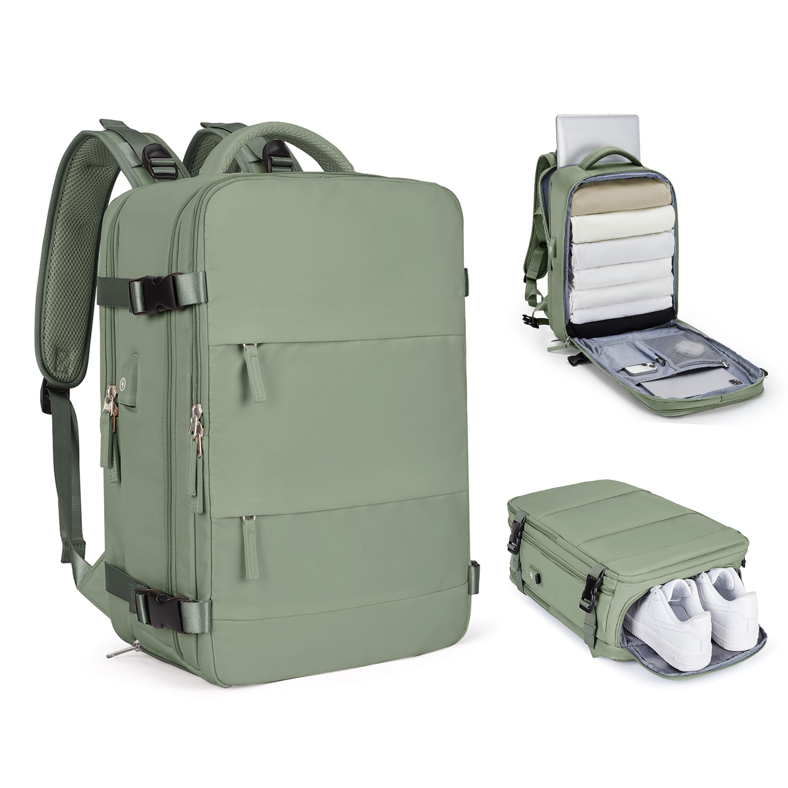 Voyanta Smart Expandable Travel Backpack for Women and Men