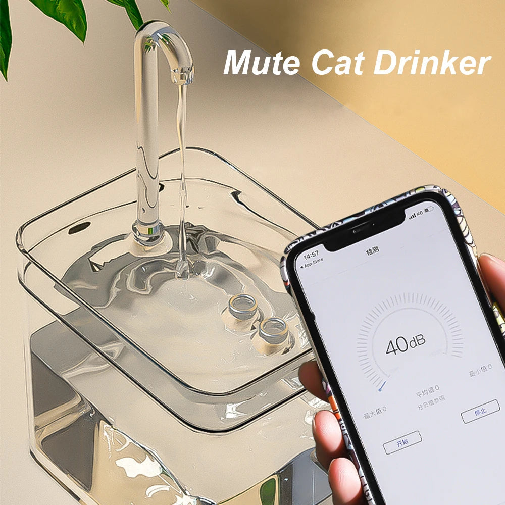 Whisper Quiet Cat Water Fountain For Fresh Hydration